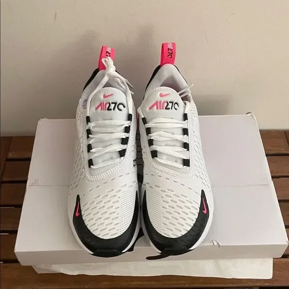 Nike Air Max 270 White/Hyper Pink USA Women Size 6/UK 3.5/EU 36.5(AH6789-127) - Picture 3 of 11